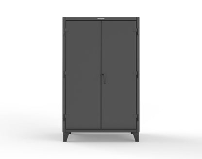 Extreme Duty 12 GA Cabinet with 4 Slide-Out Shelves, 6 Half-Width Drawers with Dividers - 48 In. W x 24 In. D x 78 In. H - 46-PB-244SOS-6/5DBPH-9005