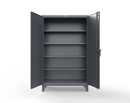 Extreme Duty 12 GA Cabinet with Pegboard Doors, 4 Shelves - 48 In. W x 24 In. D x 78 In. H