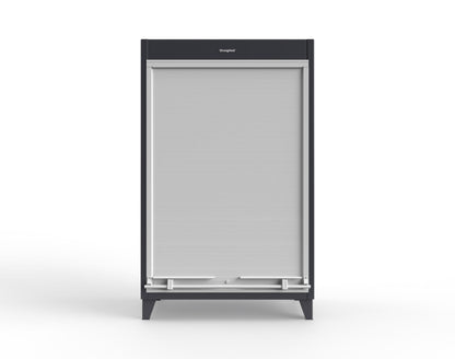 Extreme Duty 12 GA Cabinet with Roll-Up Door, 4 Shelves - 48 In. W x 24 In. D x 78 In. H - 46-RUDD-244-9005