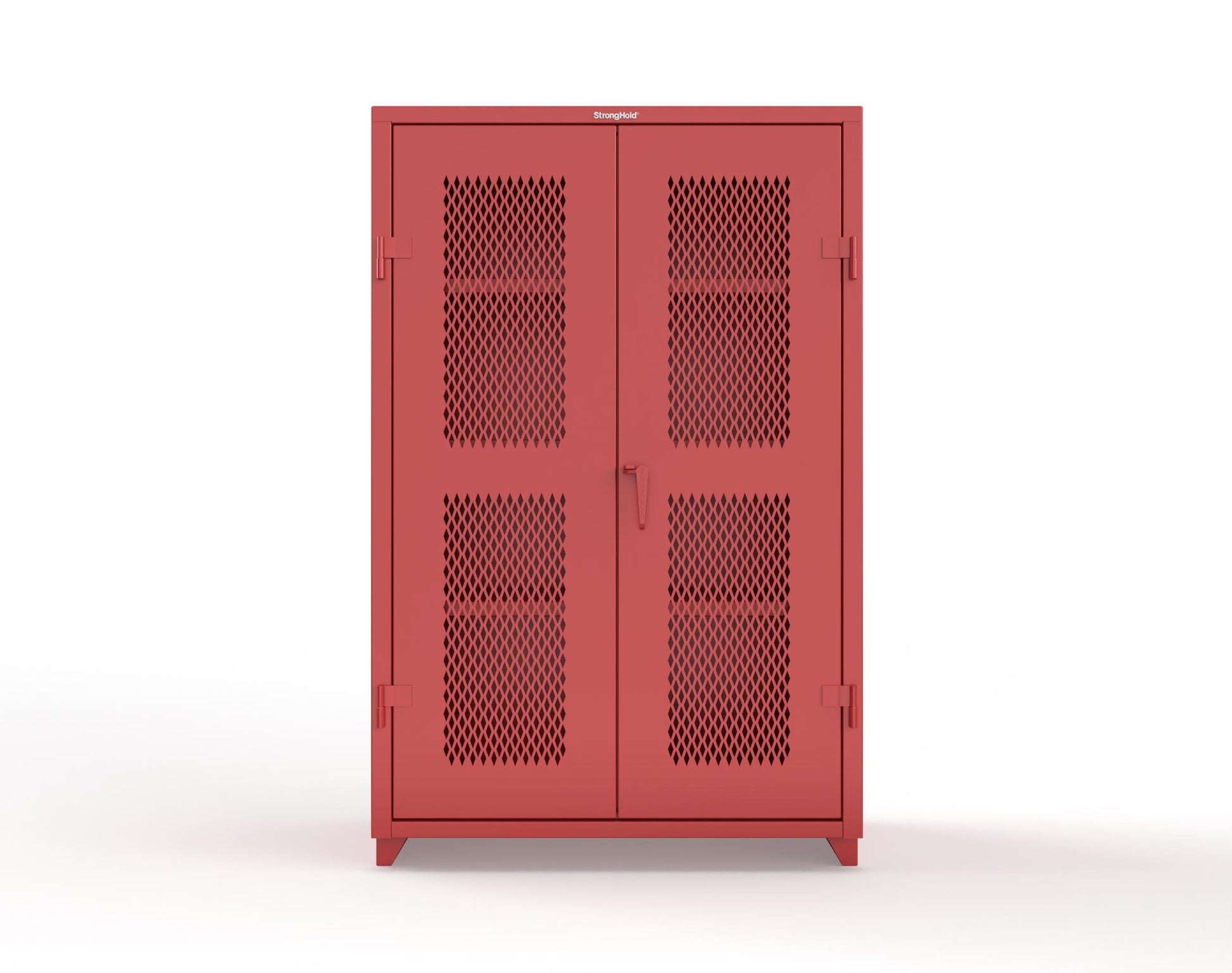 Extra Heavy Duty 14 GA Cabinet with Ventilated (Diamond) Doors - 48 In. W x 24 In. D x 75 In. H - 46-V-243-L-3001