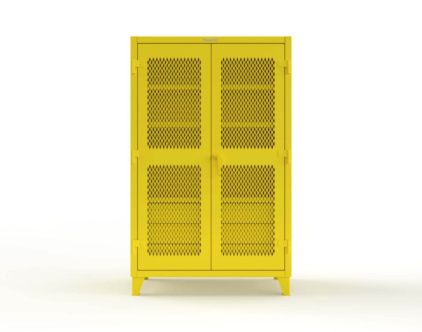 Extreme Duty 12 GA Ventilated (Diamond) Cabinet with 6 Half-Width Drawers, 4 Shelves - 48 In. W x 24 In. D x 78 In. H - 46-V-244-6/5DB-1021