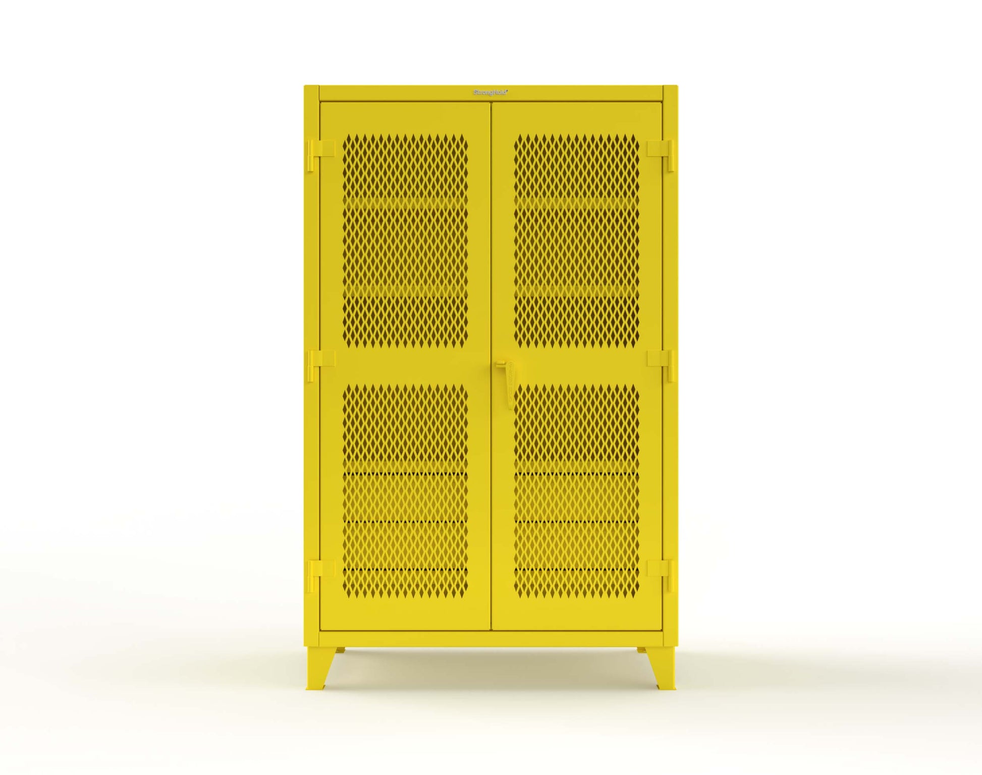 Extreme Duty 12 GA Ventilated (Diamond) Cabinet with 6 Half-Width Drawers, 4 Shelves - 48 In. W x 24 In. D x 78 In. H - 46-V-244-6/5DB-1021