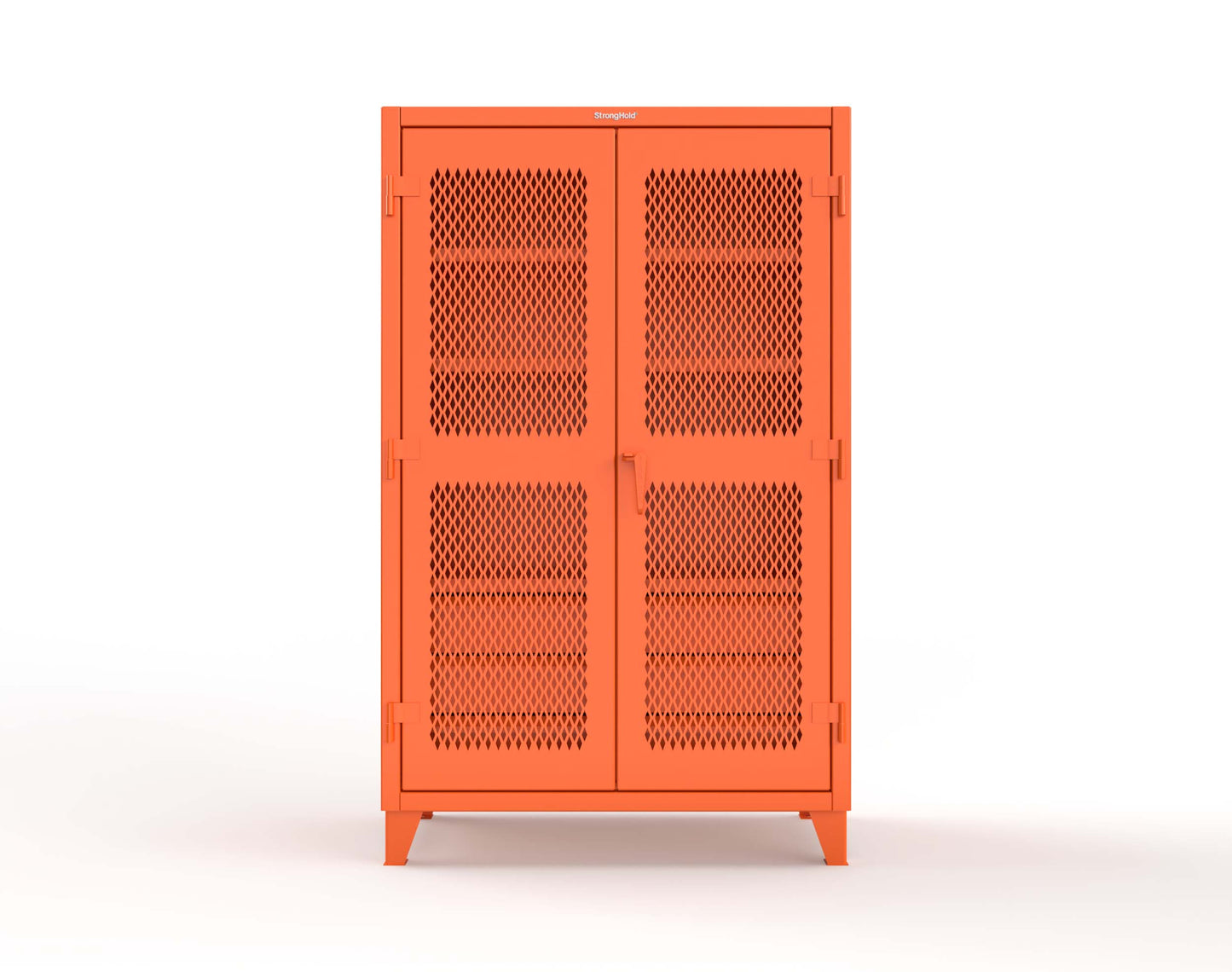 Extreme Duty 12 GA Ventilated (Diamond) Cabinet with 6 Half-Width Drawers, 4 Shelves - 48 In. W x 24 In. D x 78 In. H - 46-V-244-6/5DB-2009