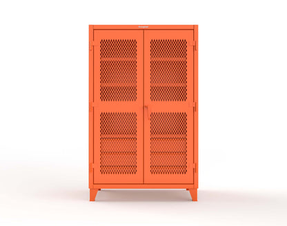 Extreme Duty 12 GA Ventilated (Diamond) Cabinet with 6 Half-Width Drawers, 4 Shelves - 48 In. W x 24 In. D x 78 In. H - 46-V-244-6/5DB-2009