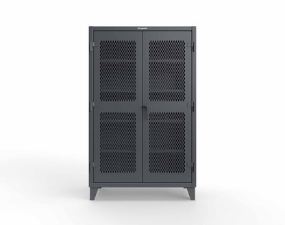 Extreme Duty 12 GA Cabinet with Ventilated (Diamond) Doors - 48 In. W x 24 In. D x 78 In. H - 46-V-244-7024