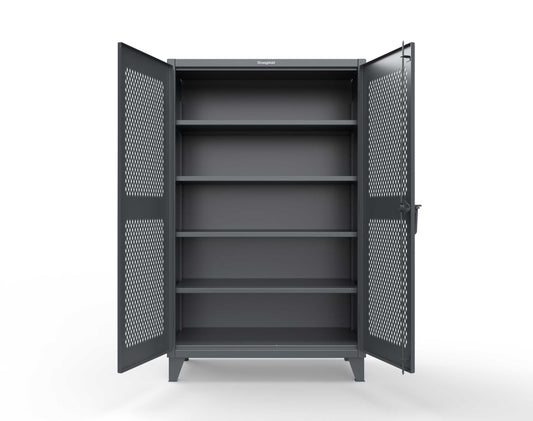 Extreme Duty 12 GA Cabinet with Ventilated (Diamond) Doors - 48 In. W x 24 In. D x 78 In. H - 46-V-244-7024