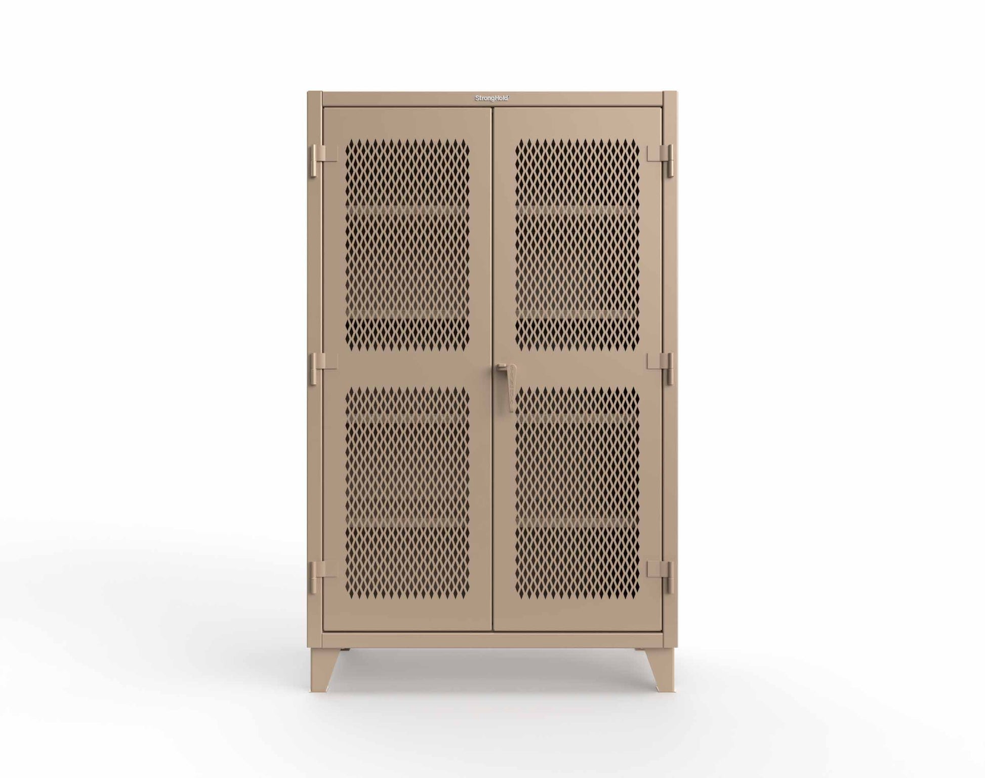 Extreme Duty 12 GA Cabinet with Ventilated (Diamond) Doors - 48 In. W x 24 In. D x 78 In. H - 46-V-244-1019