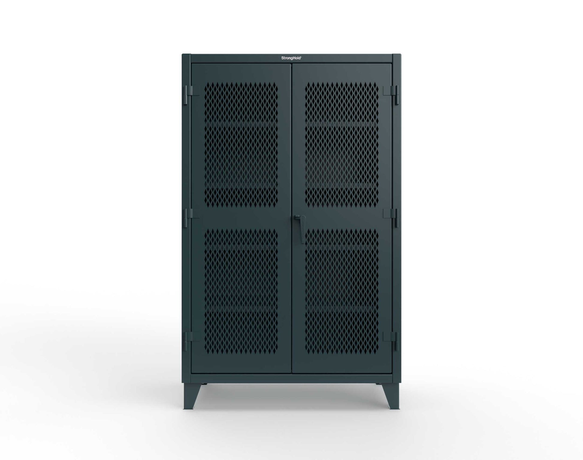 Extreme Duty 12 GA Cabinet with Ventilated (Diamond) Doors - 48 In. W x 24 In. D x 78 In. H - 46-V-244-5001