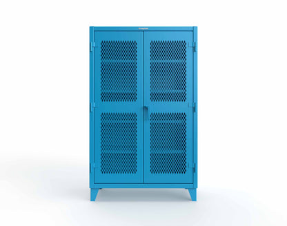 Extreme Duty 12 GA Cabinet with Ventilated (Diamond) Doors - 48 In. W x 24 In. D x 78 In. H - 46-V-244-5012