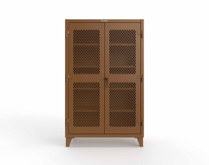 Extreme Duty 12 GA Cabinet with Ventilated (Diamond) Doors - 48 In. W x 24 In. D x 78 In. H - 46-V-244-8008