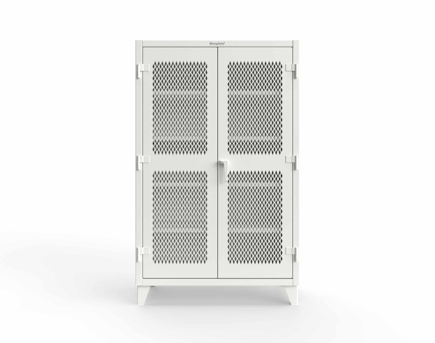 Extreme Duty 12 GA Cabinet with Ventilated (Diamond) Doors - 48 In. W x 24 In. D x 78 In. H - 46-V-244-9003