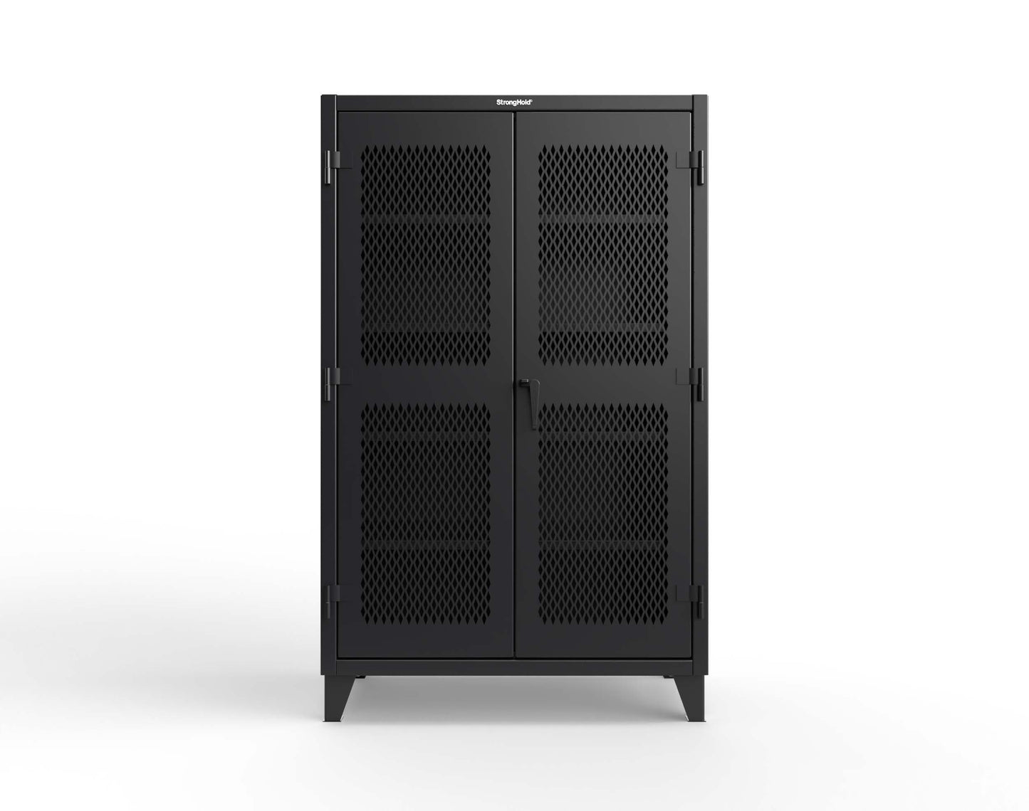 Extreme Duty 12 GA Cabinet with Ventilated (Diamond) Doors - 48 In. W x 24 In. D x 78 In. H - 46-V-244-9005