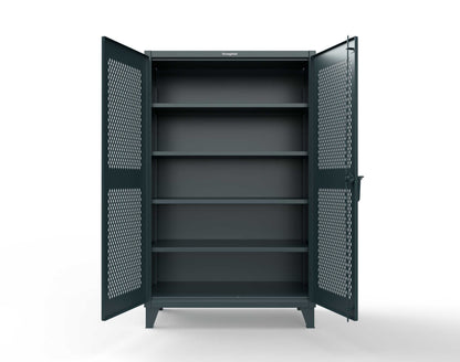 Extreme Duty 12 GA Cabinet with Ventilated (Diamond) Doors - 48 In. W x 24 In. D x 78 In. H - 46-V-244-5001