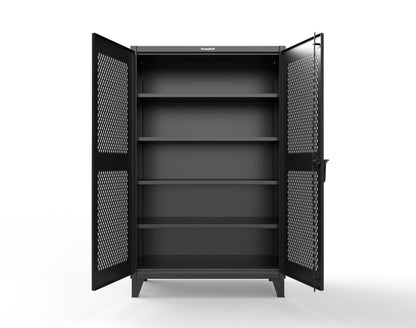 Extreme Duty 12 GA Cabinet with Ventilated (Diamond) Doors - 48 In. W x 24 In. D x 78 In. H - 46-V-244-9005