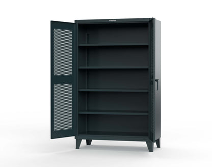 Extreme Duty 12 GA Cabinet with Ventilated (Diamond) Doors - 48 In. W x 24 In. D x 78 In. H - 46-V-244-5001