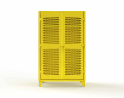Extreme Duty 12 GA Uniform Ventilated (Diamond) Cabinet with Hanger Rod, 1 Shelf - 48 In. W x 24 In. D x 78 In. H - 46-V-WR-241-1023
