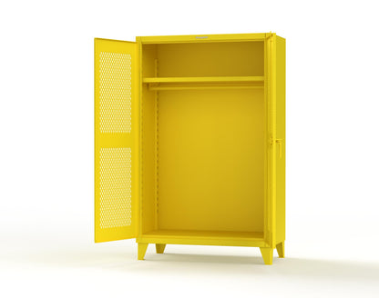Extreme Duty 12 GA Uniform Ventilated (Diamond) Cabinet with Hanger Rod, 1 Shelf - 48 In. W x 24 In. D x 78 In. H - 46-V-WR-241-1023
