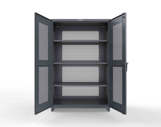 Extra Heavy Duty 14 GA Fully-Ventilated Cabinet with 3 Shelves - 48 In. W x 24 In. D x 75 In. H - 46-VBS-243-L-7024