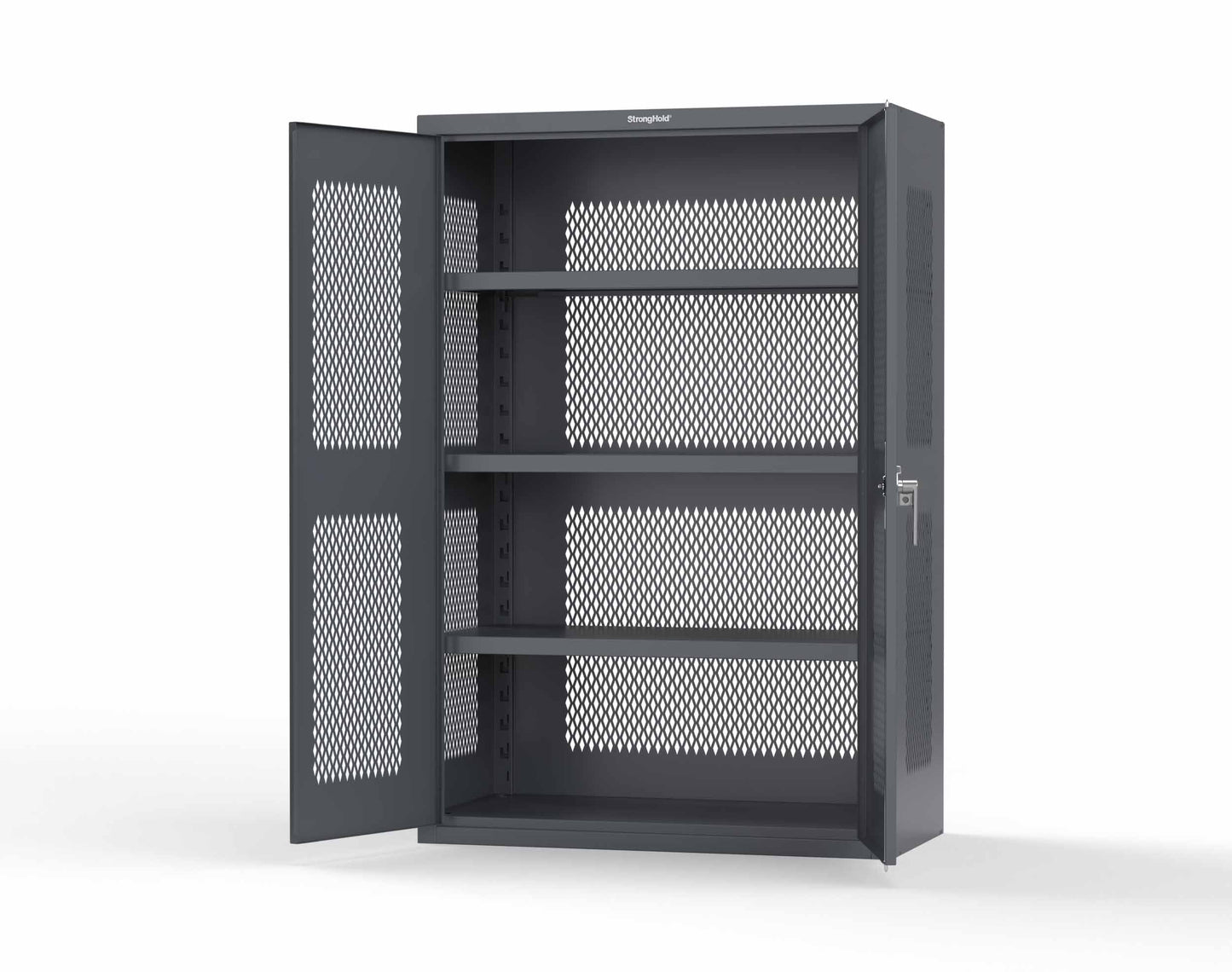Heavy Duty 18 GA Ventilated Cabinet - 48 in. W x 24 in. D x 72 in. H - 46-VBS-243-P-7024