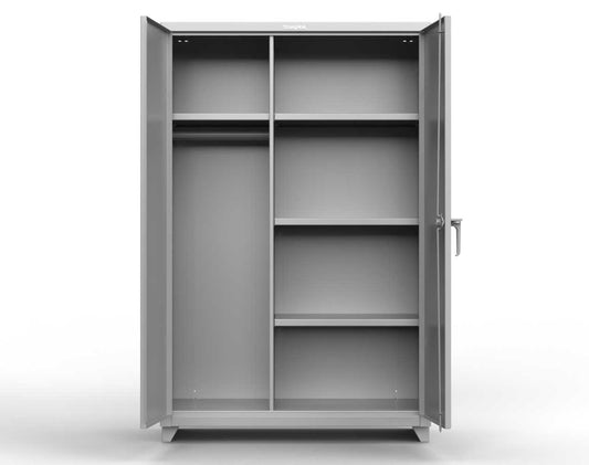 Extra Heavy Duty 14 GA Uniform Cabinet with 5 Shelves - 48 In. W x 24 In. D x 75 In. H