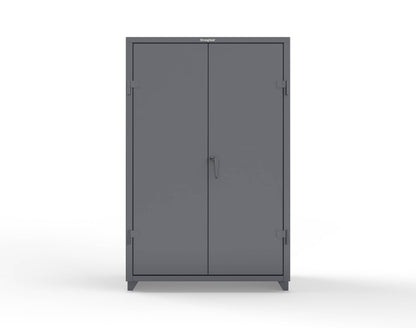 Extra Heavy Duty 14 GA Uniform Cabinet with 4 Shelves - 48 In. W x 24 In. D x 75 In. H - 46-W-244-L-7024