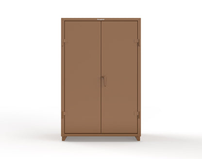 Extra Heavy Duty 14 GA Uniform Cabinet with 4 Shelves - 48 In. W x 24 In. D x 75 In. H - 46-W-244-L-8008
