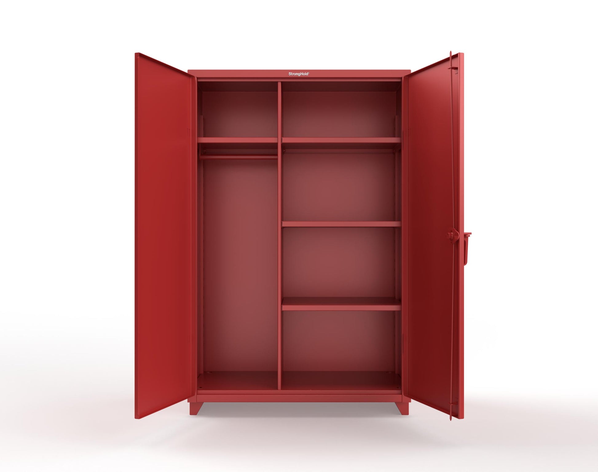 Extra Heavy Duty 14 GA Uniform Cabinet with 4 Shelves - 48 In. W x 24 In. D x 75 In. H - 46-W-244-L-3001