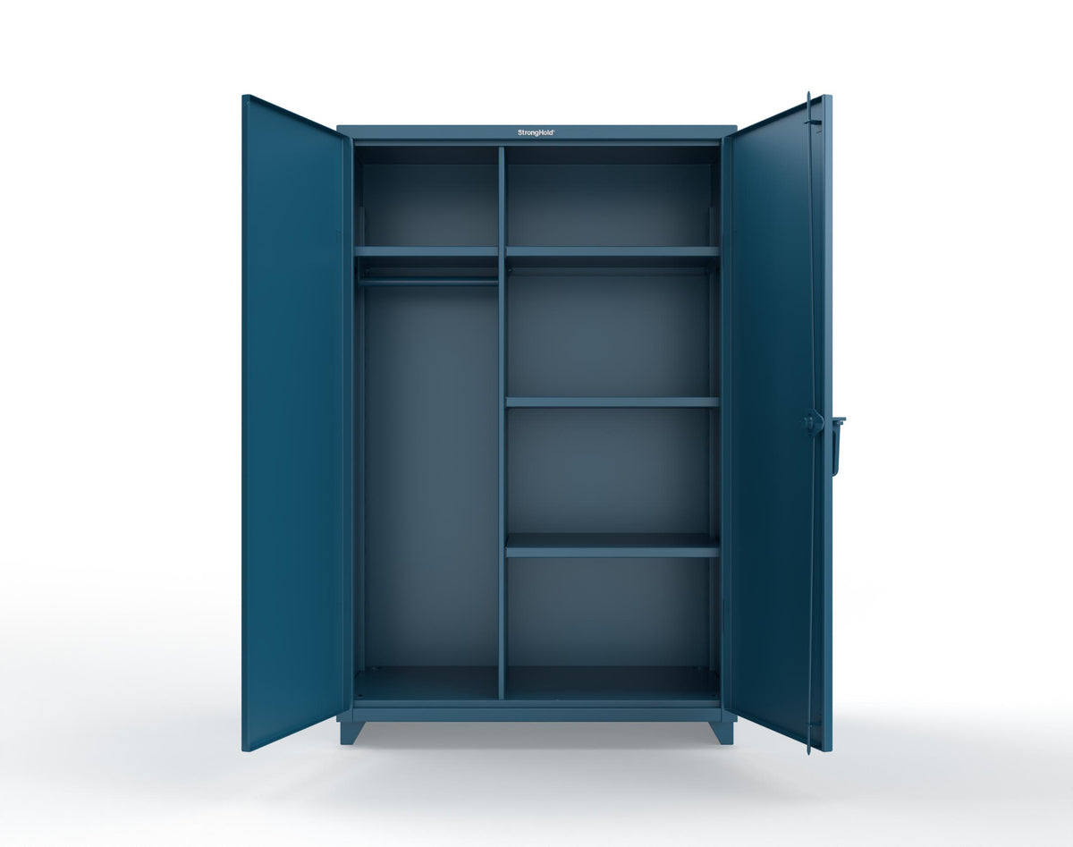 Extra Heavy Duty 14 GA Uniform Cabinet with 4 Shelves - 48 In. W x 24 In. D x 75 In. H - 46-W-244-L-5010