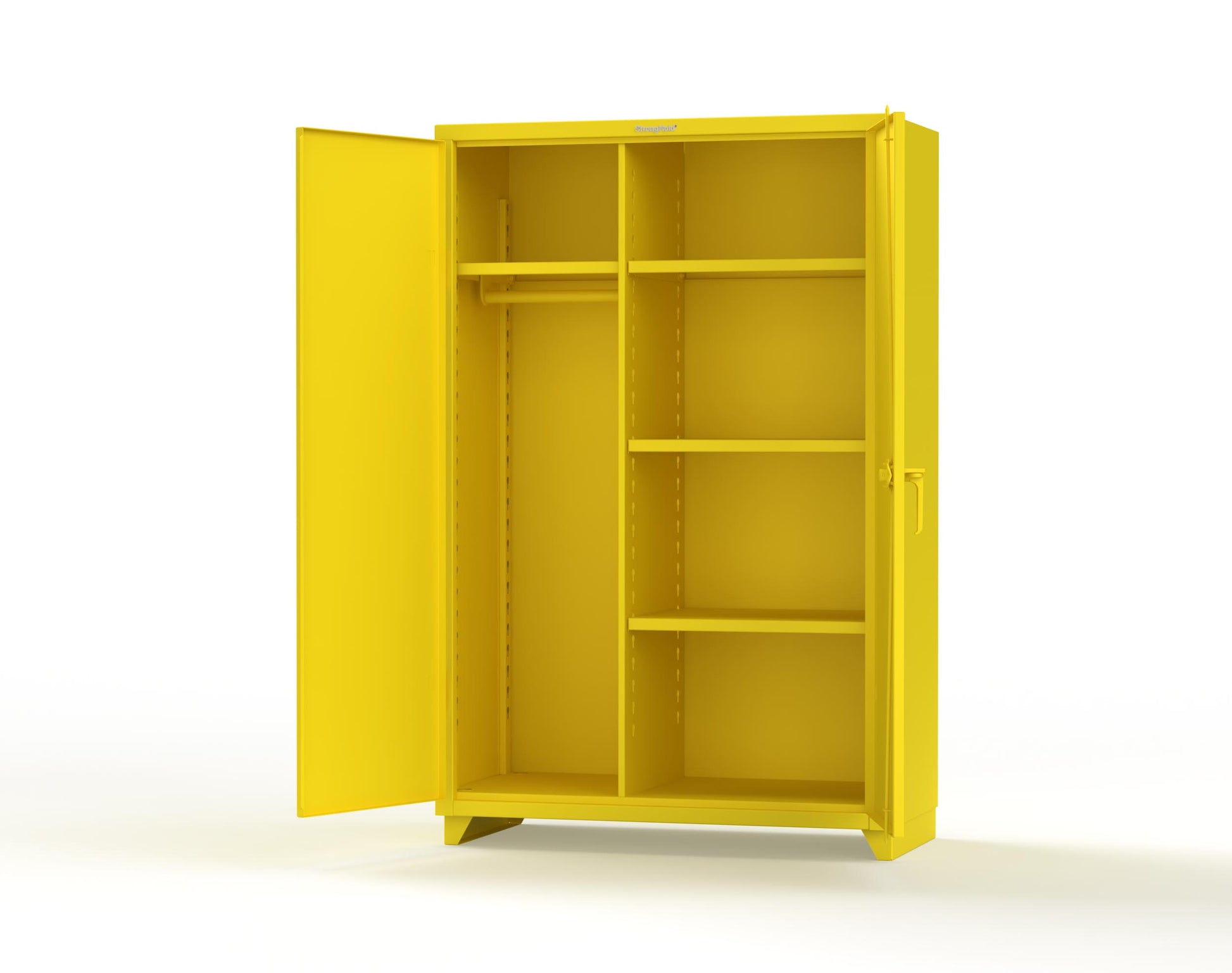 Extra Heavy Duty 14 GA Uniform Cabinet with 4 Shelves - 48 In. W x 24 In. D x 75 In. H - 46-W-244-L-1021