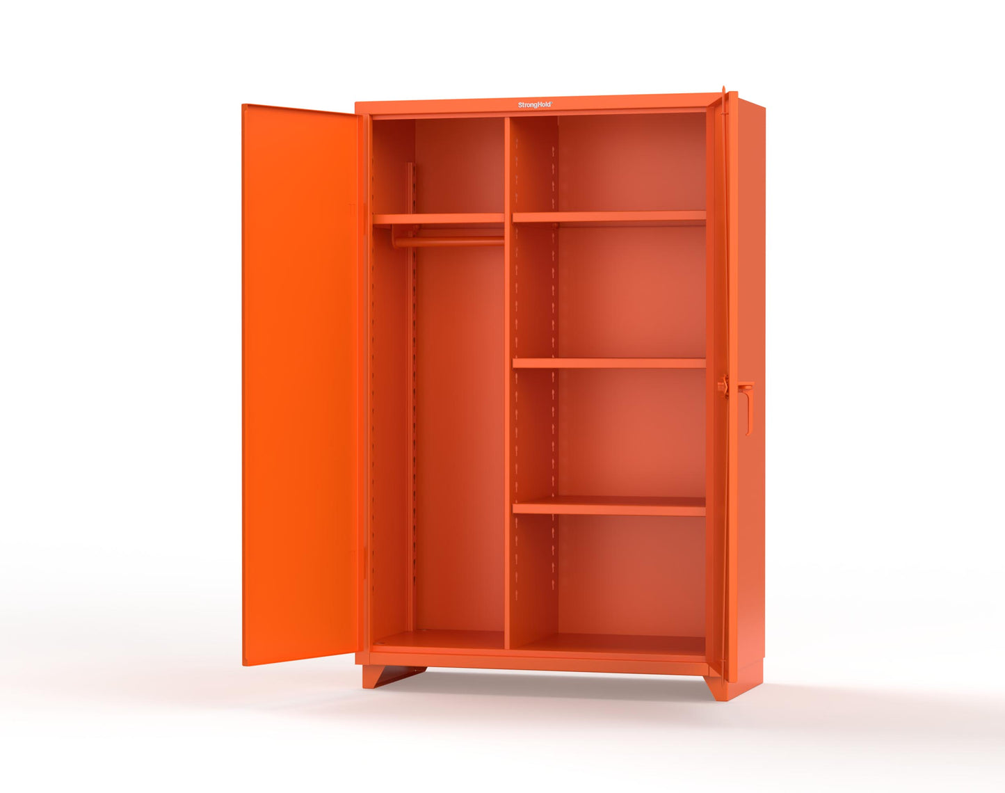 Extra Heavy Duty 14 GA Uniform Cabinet with 4 Shelves - 48 In. W x 24 In. D x 75 In. H - 46-W-244-L-2009