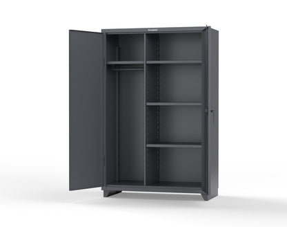 Extra Heavy Duty 14 GA Uniform Cabinet with 4 Shelves - 48 In. W x 24 In. D x 75 In. H - 46-W-244-L-7024