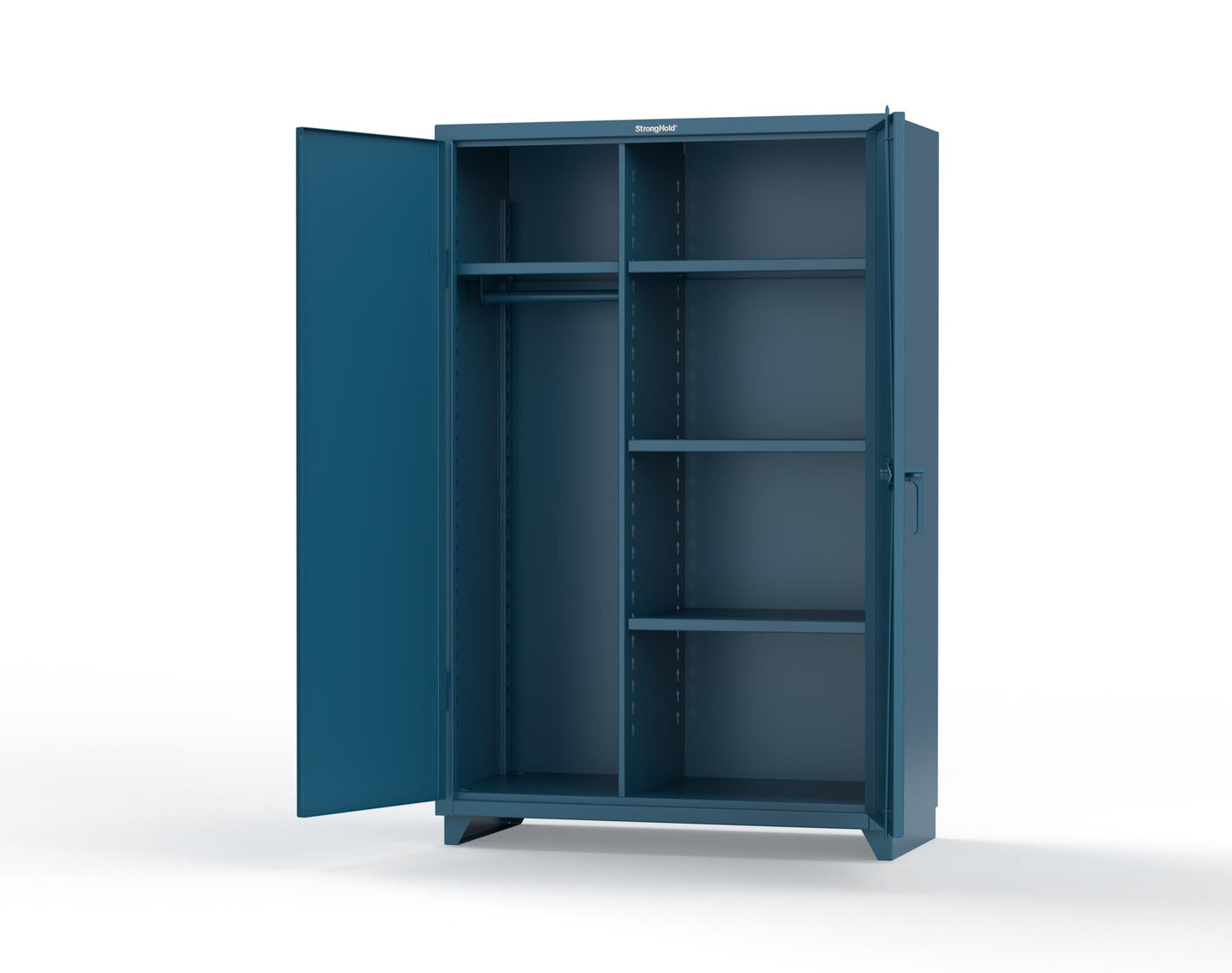 Extra Heavy Duty 14 GA Uniform Cabinet with 4 Shelves - 48 In. W x 24 In. D x 75 In. H - 46-W-244-L-5001