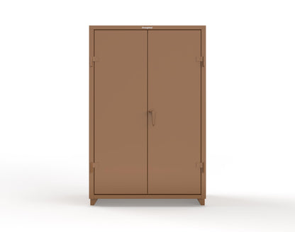Extra Heavy Duty 14 GA Uniform Cabinet with 5 Shelves - 48 In. W x 24 In. D x 75 In. H - 46-W-245-L-8008