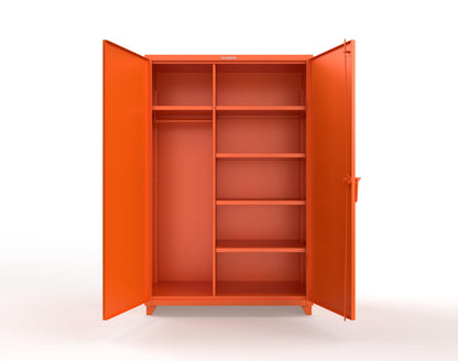 Extra Heavy Duty 14 GA Uniform Cabinet with 5 Shelves - 48 In. W x 24 In. D x 75 In. H - 46-W-245-L-2009