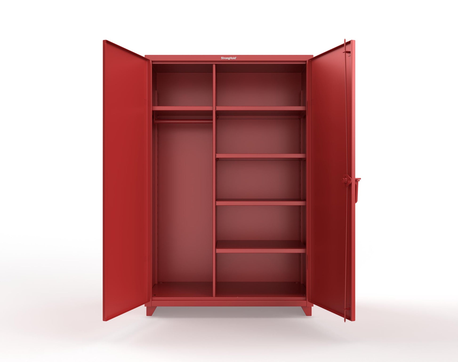 Extra Heavy Duty 14 GA Uniform Cabinet with 5 Shelves - 48 In. W x 24 In. D x 75 In. H - 46-W-245-L-3001