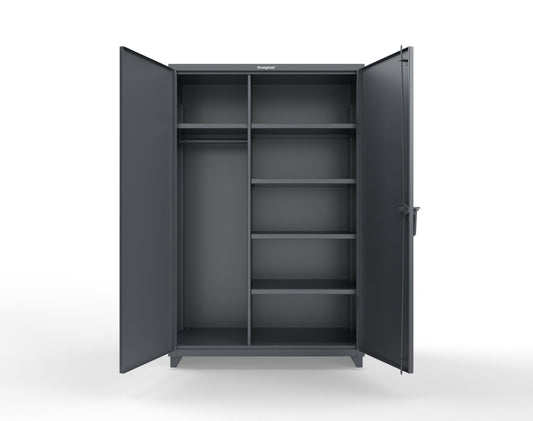 Extra Heavy Duty 14 GA Uniform Cabinet with 5 Shelves - 48 In. W x 24 In. D x 75 In. H - 46-W-245-L-7024