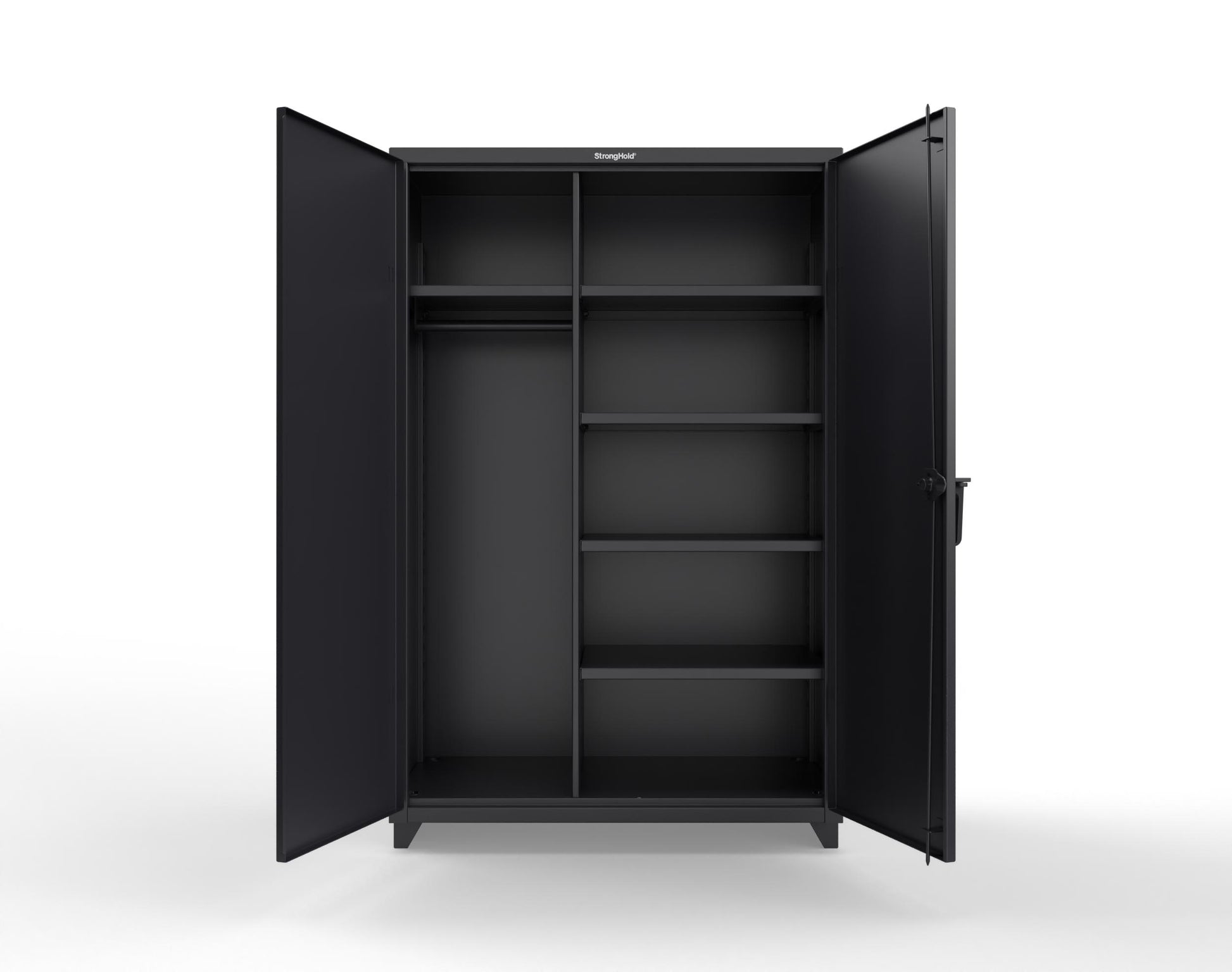Extra Heavy Duty 14 GA Uniform Cabinet with 5 Shelves - 48 In. W x 24 In. D x 75 In. H - 46-W-245-L-9005