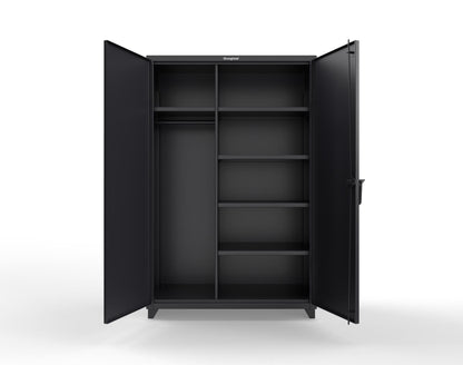 Extra Heavy Duty 14 GA Uniform Cabinet with 5 Shelves - 48 In. W x 24 In. D x 75 In. H - 46-W-245-L-9005