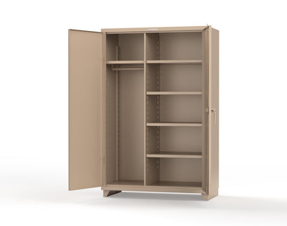 Extra Heavy Duty 14 GA Uniform Cabinet with 5 Shelves - 48 In. W x 24 In. D x 75 In. H - 46-W-245-L-1019