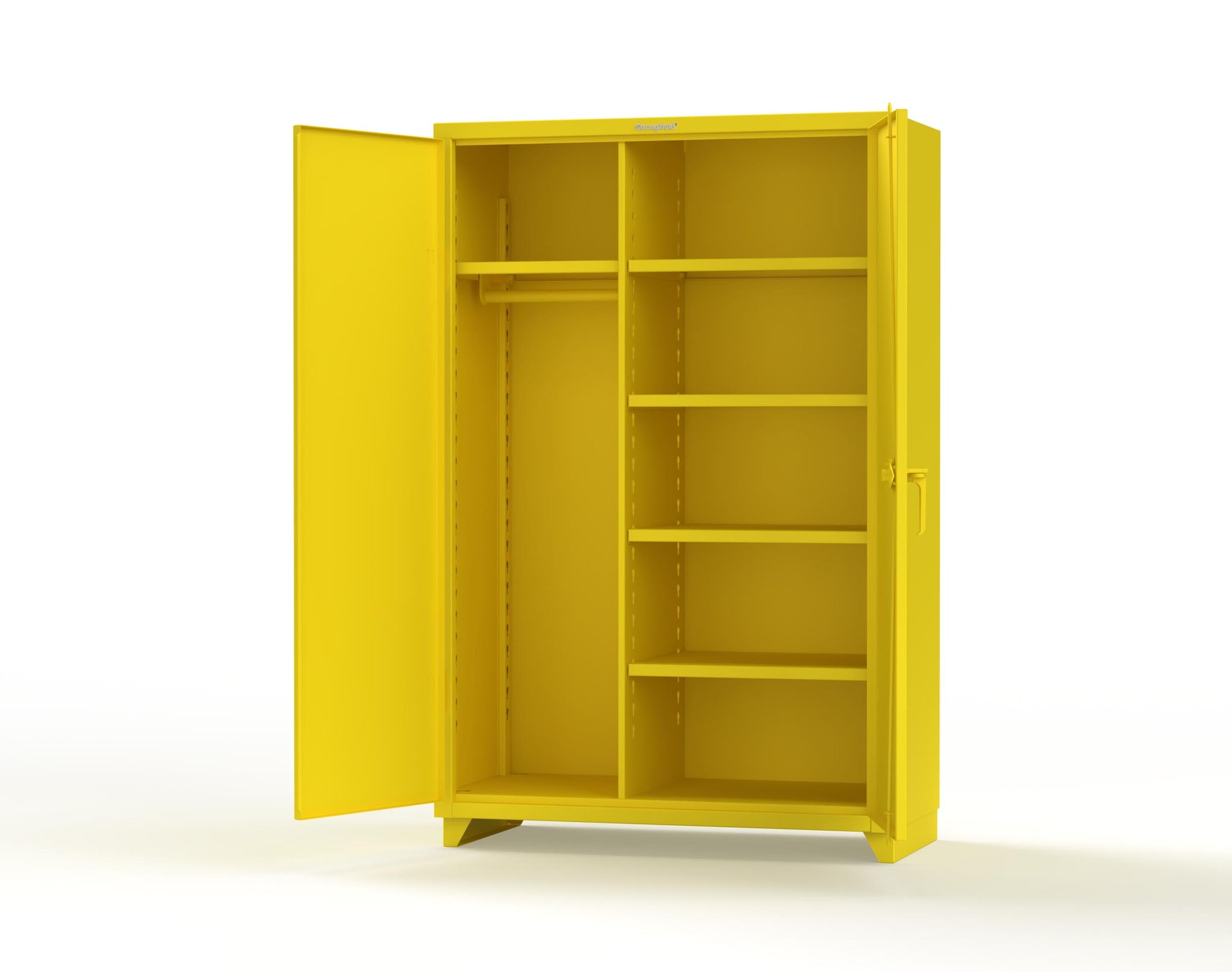 Extra Heavy Duty 14 GA Uniform Cabinet with 5 Shelves - 48 In. W x 24 In. D x 75 In. H - 46-W-245-L-1021