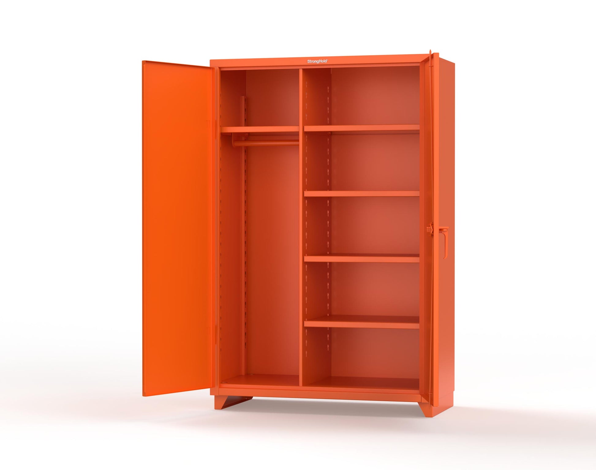 Extra Heavy Duty 14 GA Uniform Cabinet with 5 Shelves - 48 In. W x 24 In. D x 75 In. H - 46-W-245-L-2009
