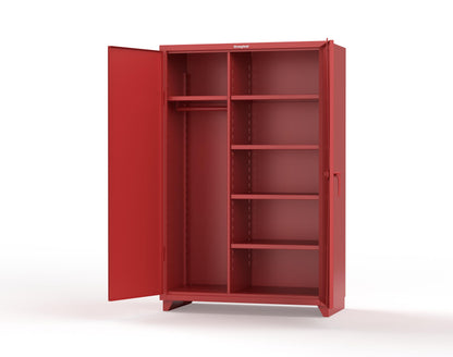 Extra Heavy Duty 14 GA Uniform Cabinet with 5 Shelves - 48 In. W x 24 In. D x 75 In. H - 46-W-245-L-3001
