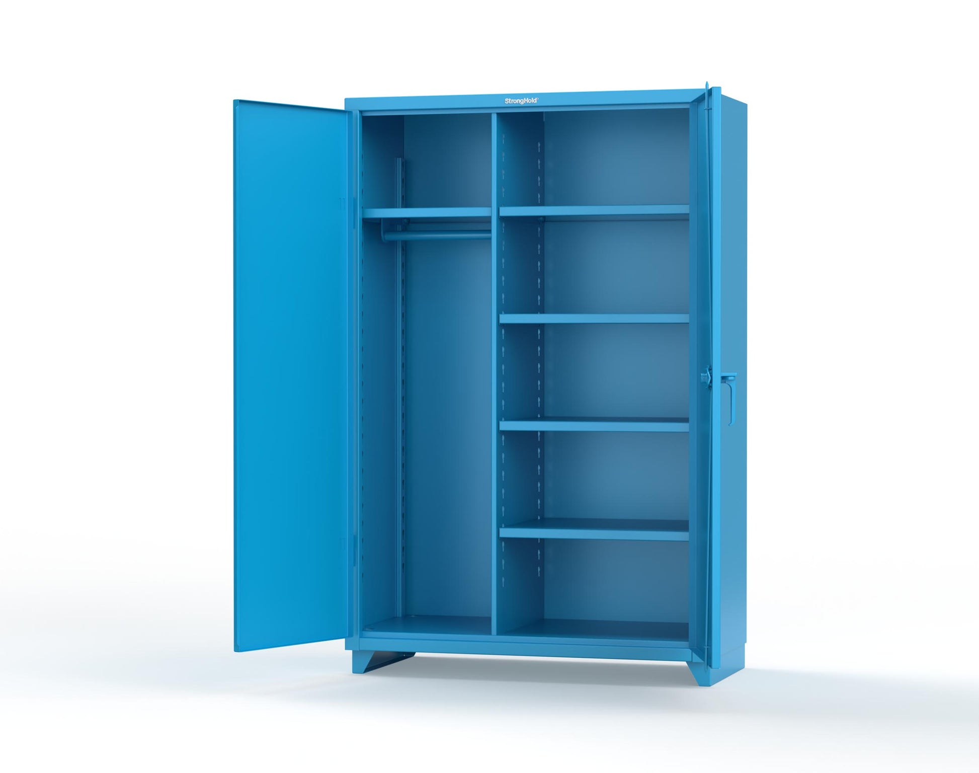 Extra Heavy Duty 14 GA Uniform Cabinet with 5 Shelves - 48 In. W x 24 In. D x 75 In. H - 46-W-245-L-5012