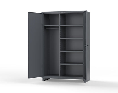 Extra Heavy Duty 14 GA Uniform Cabinet with 5 Shelves - 48 In. W x 24 In. D x 75 In. H - 46-W-245-L-7024