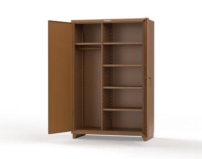 Extra Heavy Duty 14 GA Uniform Cabinet with 5 Shelves - 48 In. W x 24 In. D x 75 In. H - 46-W-245-L-8008