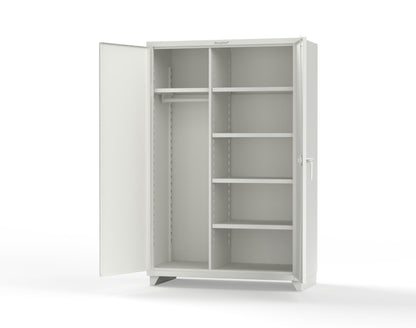 Extra Heavy Duty 14 GA Uniform Cabinet with 5 Shelves - 48 In. W x 24 In. D x 75 In. H - 46-W-245-L-9003