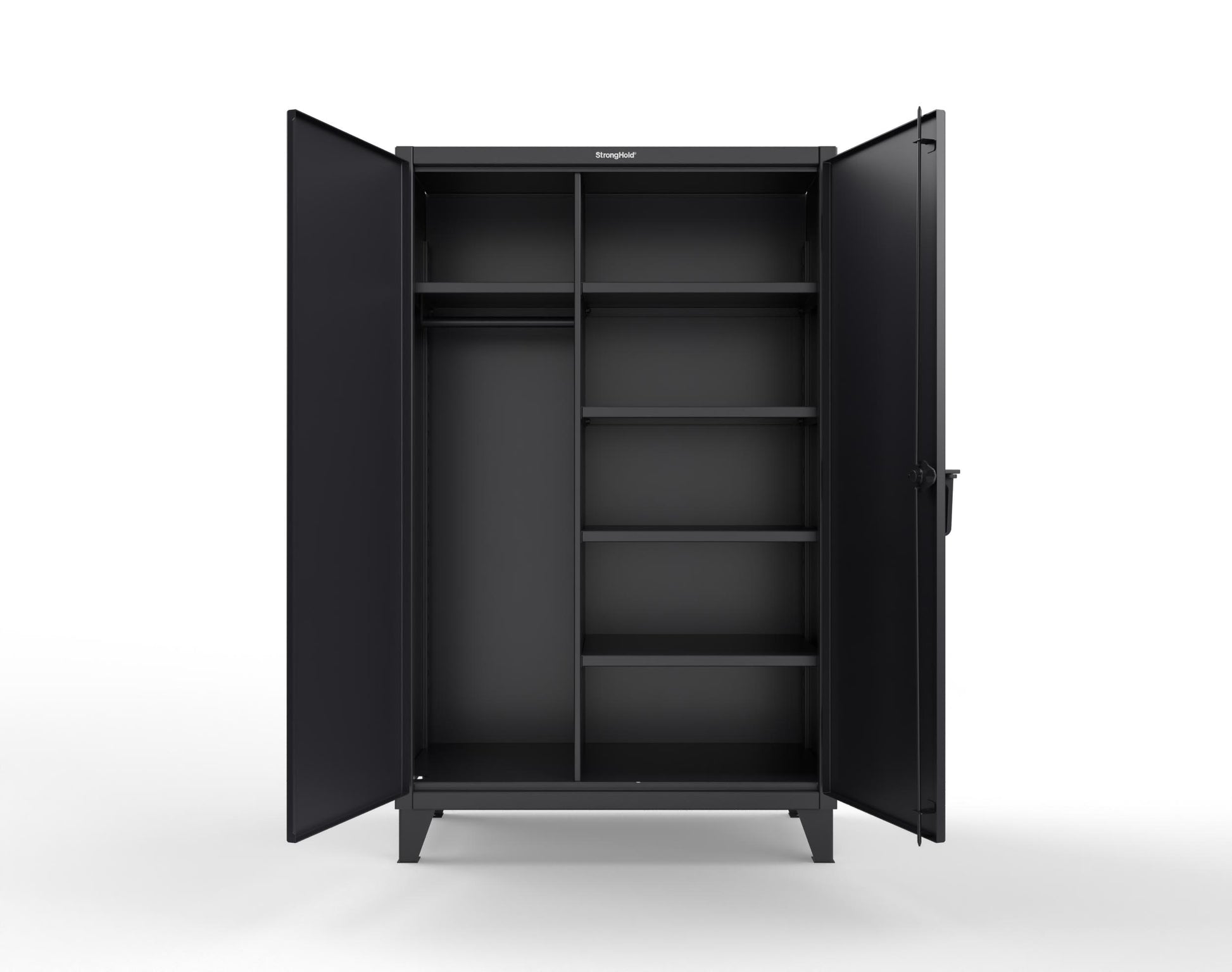 Extreme Duty 12 GA Uniform Cabinet with 5 Shelves - 48 In. W x 24 In. D x 78 In. H - 46-W-245-9005