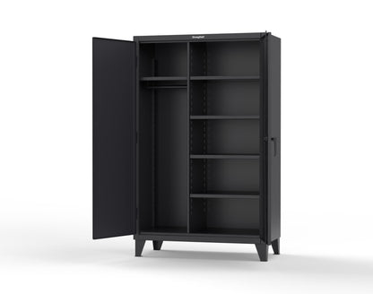 Extreme Duty 12 GA Uniform Cabinet with 5 Shelves - 48 In. W x 24 In. D x 78 In. H - 46-W-245-9005