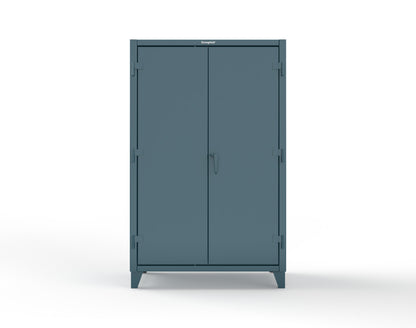Extreme Duty 12 GA Uniform Cabinet with 48 Bins, 7 Drawers, 3 Shelves - 48 In. W x 24 In. D x 78 In. H - 46-WBD-243-7DBLD-5001
