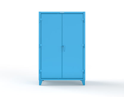 Extreme Duty 12 GA Uniform Cabinet with 48 Bins, 7 Drawers, 3 Shelves - 48 In. W x 24 In. D x 78 In. H - 46-WBD-243-7DBLD-5012